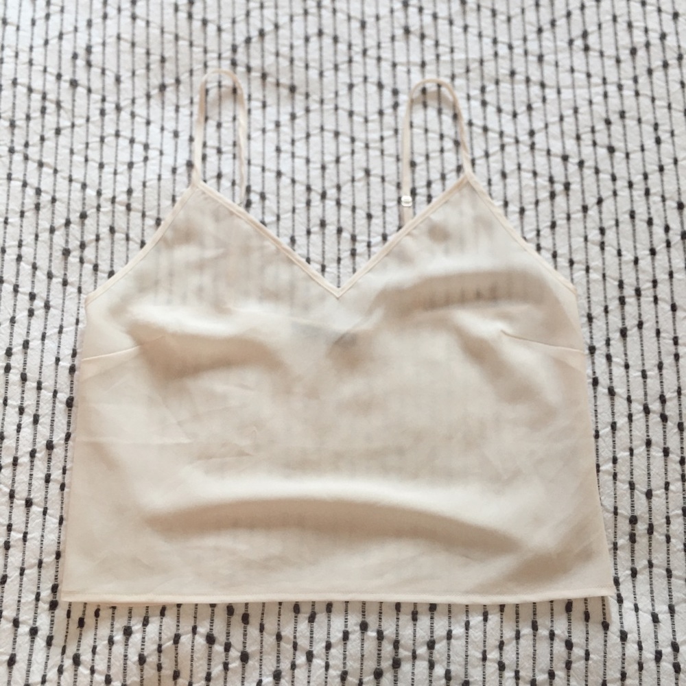 Forever 21 Sheer Cream Tank